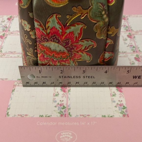 Patricia Nash Brown Floral Leather-Accent Crossbody with Wallet - Picture 13 of 15